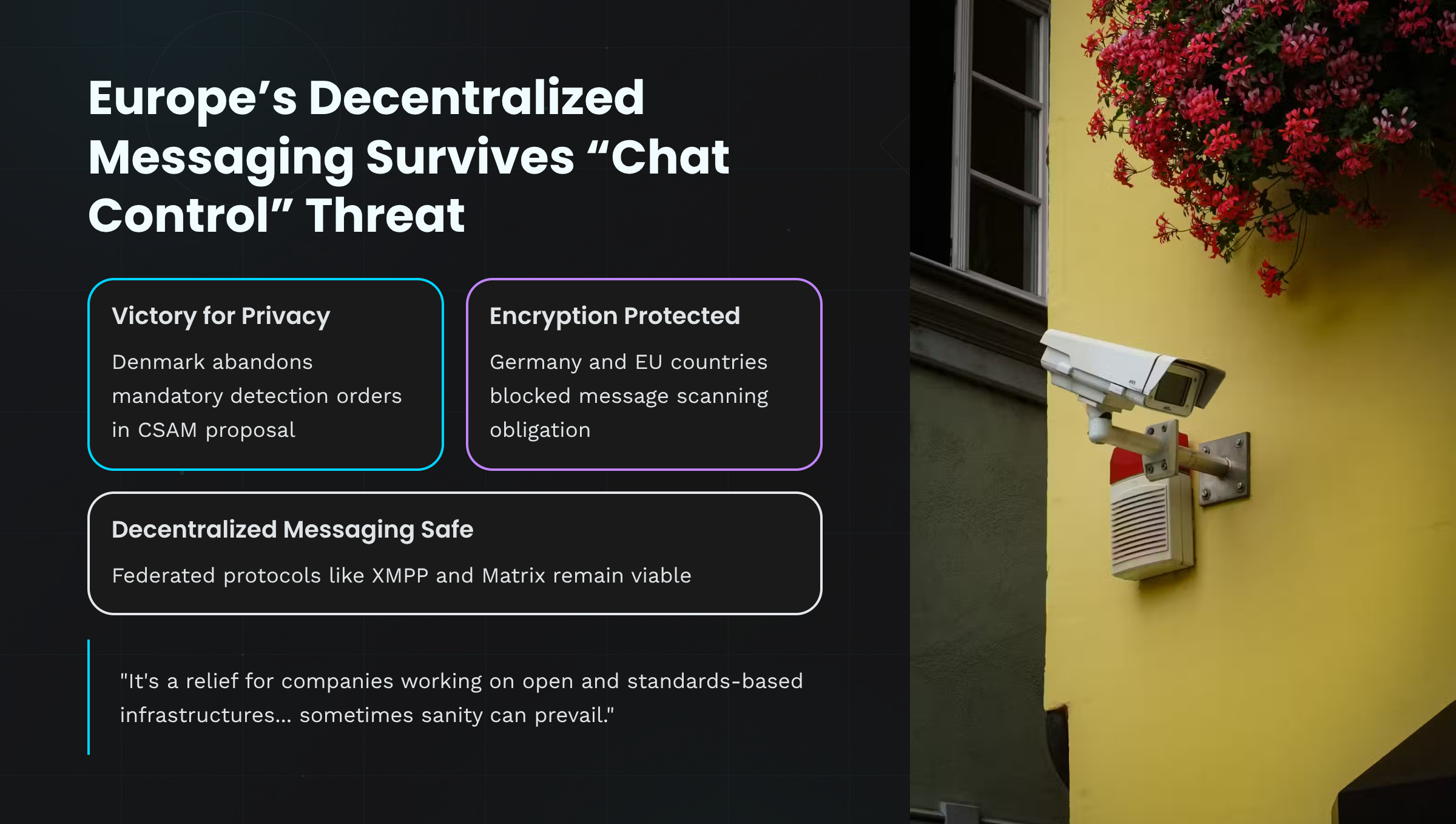 Europe's Decentralized Messaging Survives "Chat Control" Threat