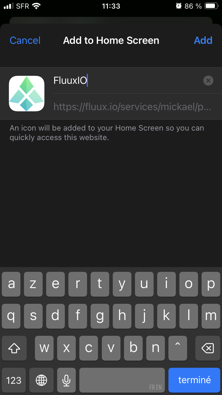 Enabling Fluux.io WebPush on a PWA on iOS