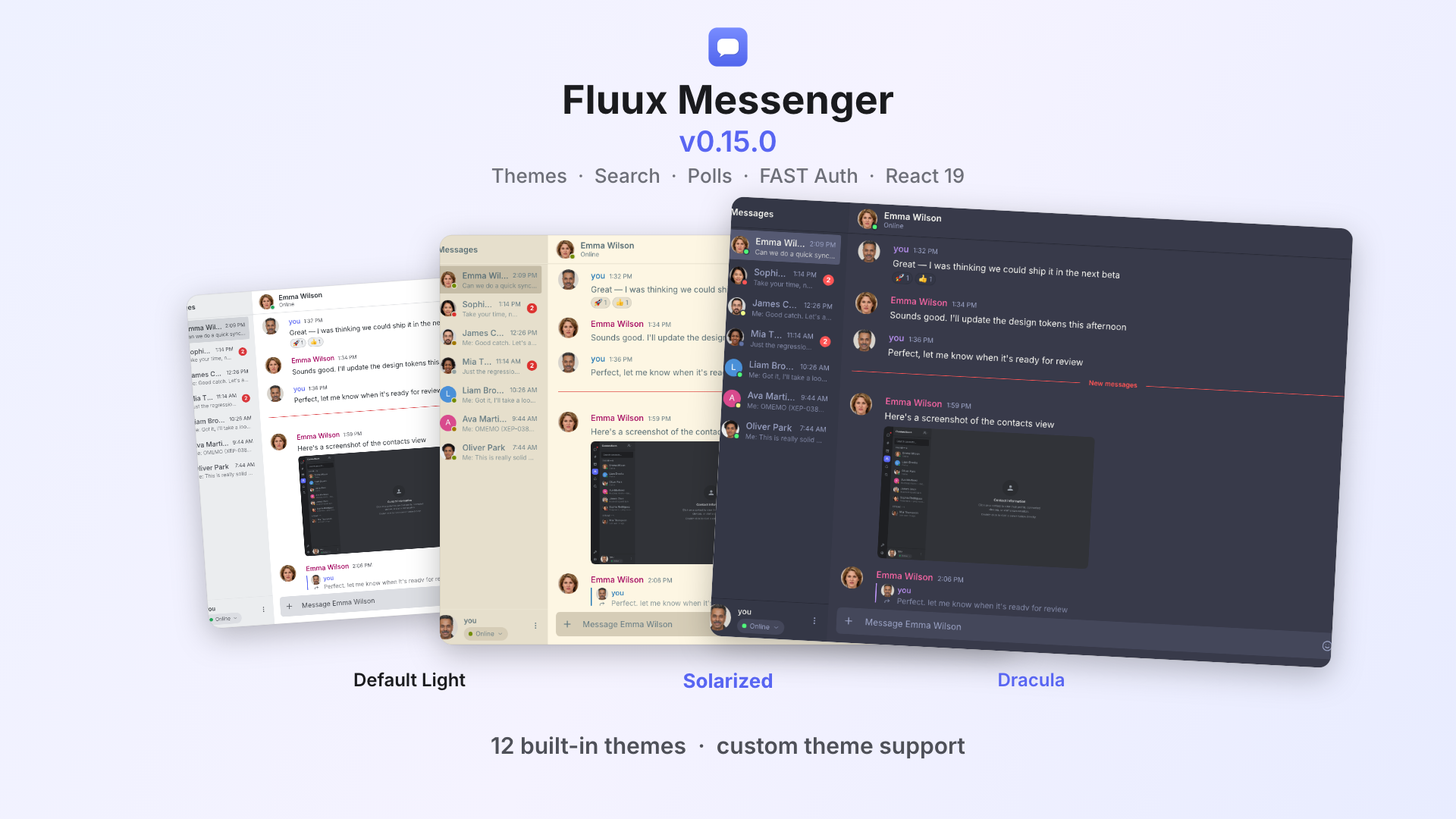 Fluux Messenger 0.15: Search, Themes, Polls, and a Whole Lot More