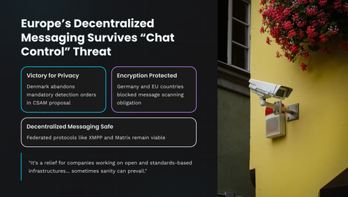 Europe’s Decentralized Messaging Survives “Chat Control” Threat