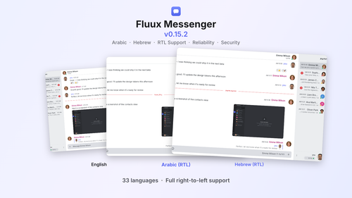 Fluux Messenger 0.15.2: RTL Support, Faster Reconnection, and a Pile of Reliability Fixes