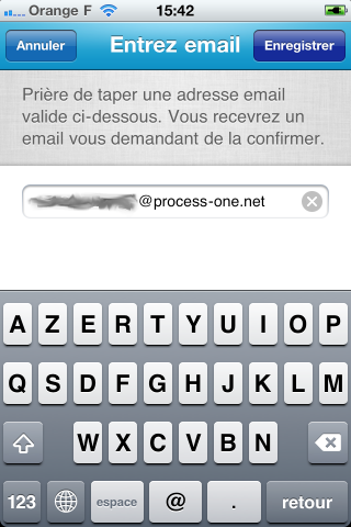 Enter your email address in your TextOne settings